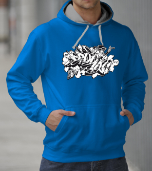 Downbylaw Hoodie Dater Scetch - Blau/Grau