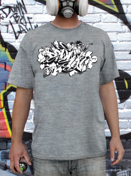 Downbylaw Dater Scetch Graffiti T-Shirt / Sport Grau