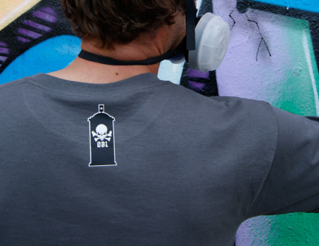 Downbylaw Dater Scetch Graffiti T-Shirt / Dunkelgrau